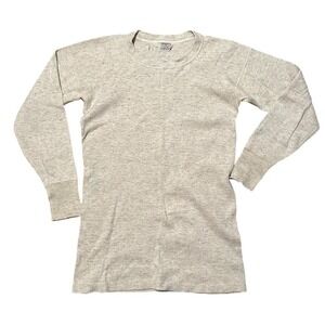 VINTAGE 40's PENNEYS SPRING NEEDLE THERMAL SHIRT SIZE 42 WOOL COTTON LONG SLEEVE